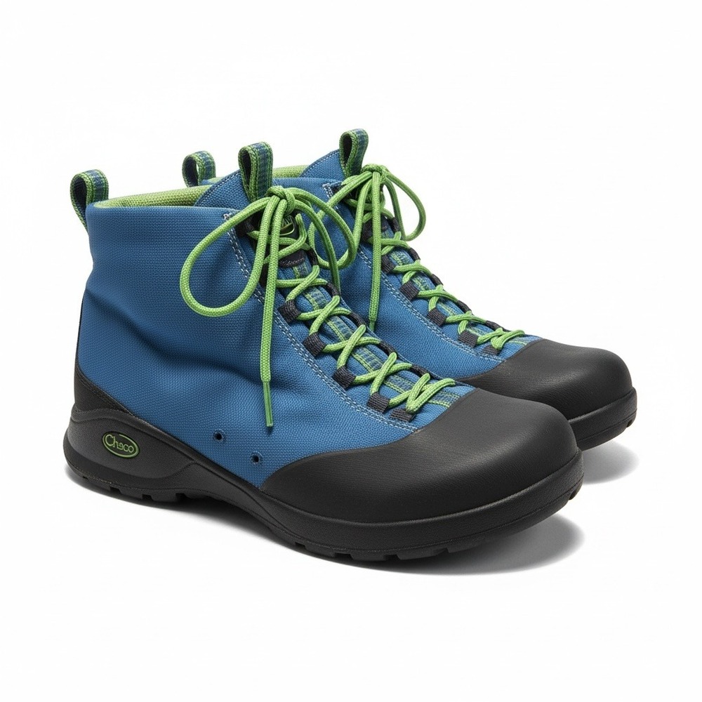 Chaco Tedinho Bulloo 11 Blue Canvas Vibram Hiking Boots Gorpcore Outdoor
